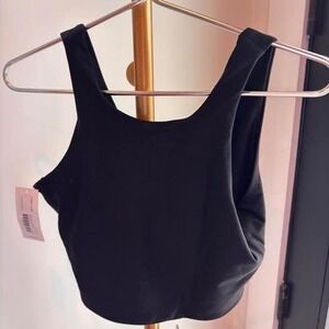 OutdoorVoices Venus Crop Top Black Navy Graphite Women Sz M Athletic- no padding